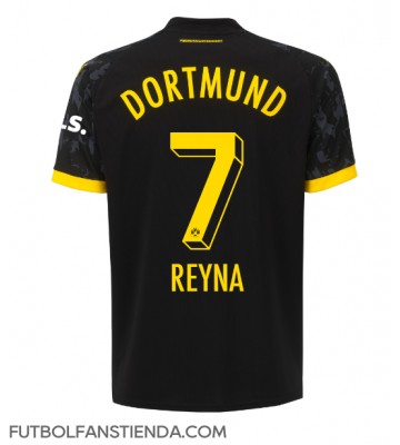 Borussia Dortmund Giovanni Reyna #7 Segunda Equipación 2023-24 Manga Corta